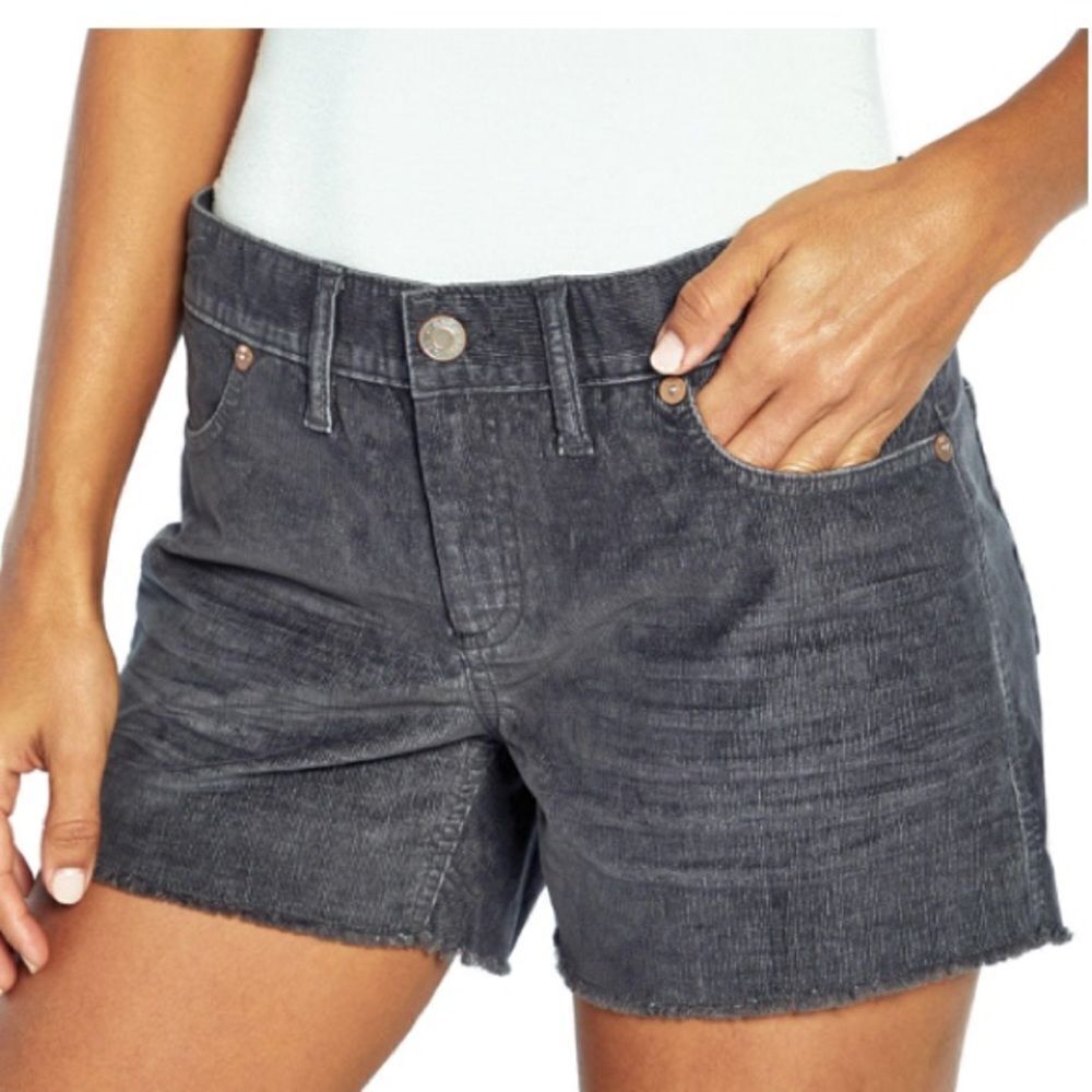 Gap, dark gray corduroy cut off shorts size 14